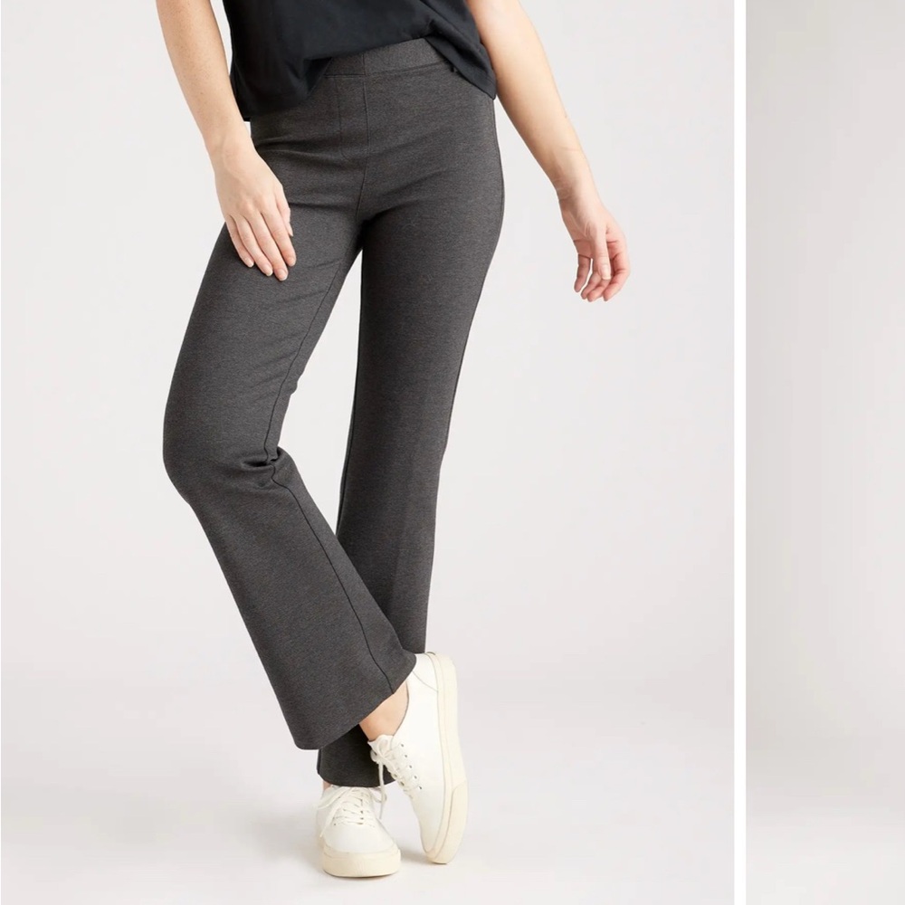 Quince - Ultra-Stretch Ponte Bootcut Pants - Women’s size XL - 32” inseam - gray